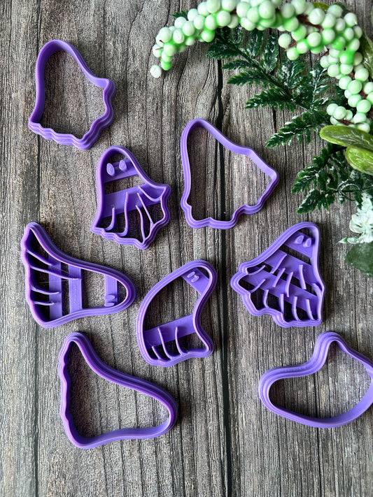Ghosts stamp cutters set with backing cutters