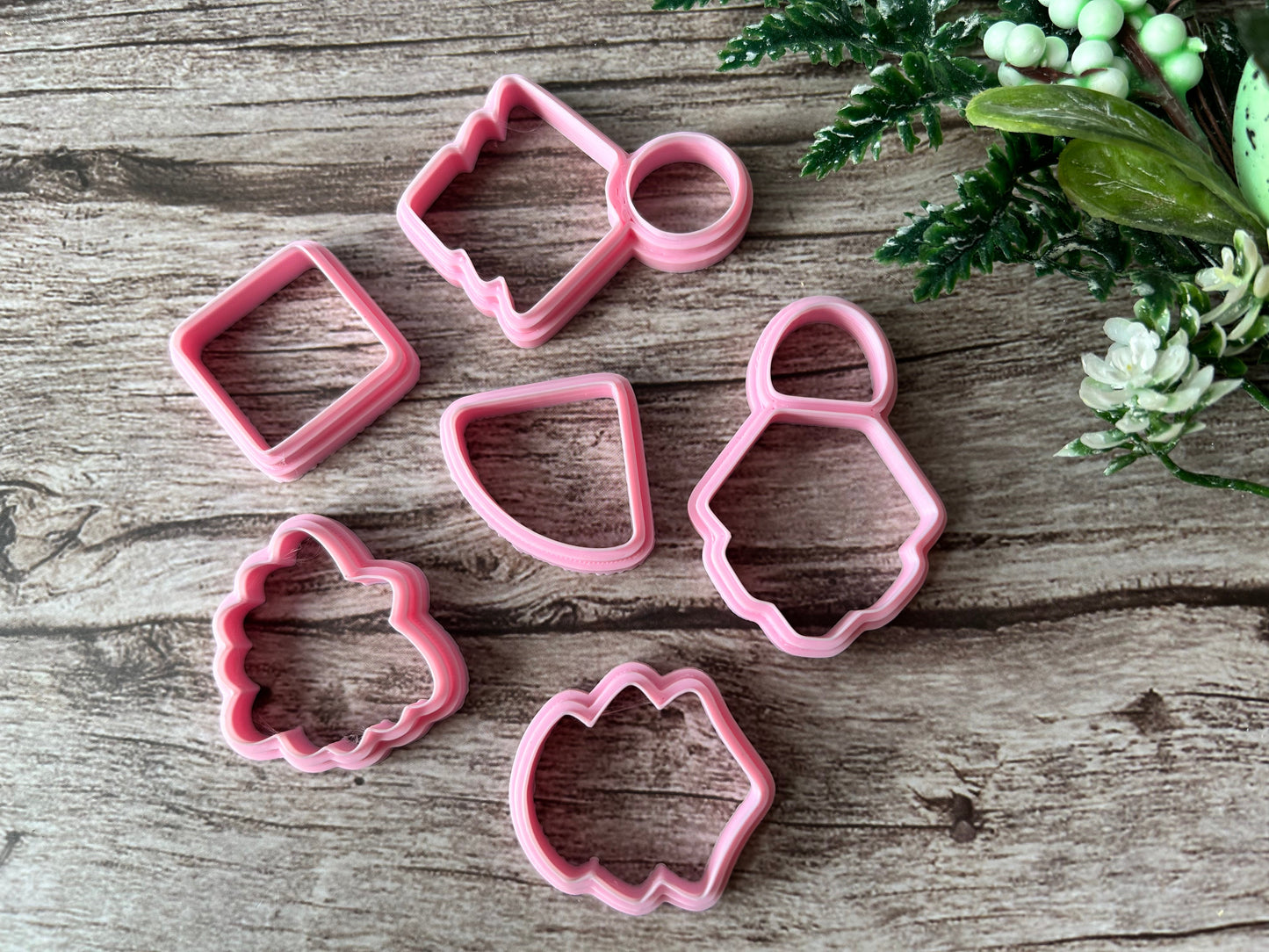 Art deco inspired earring stamp cutters with backing cutters