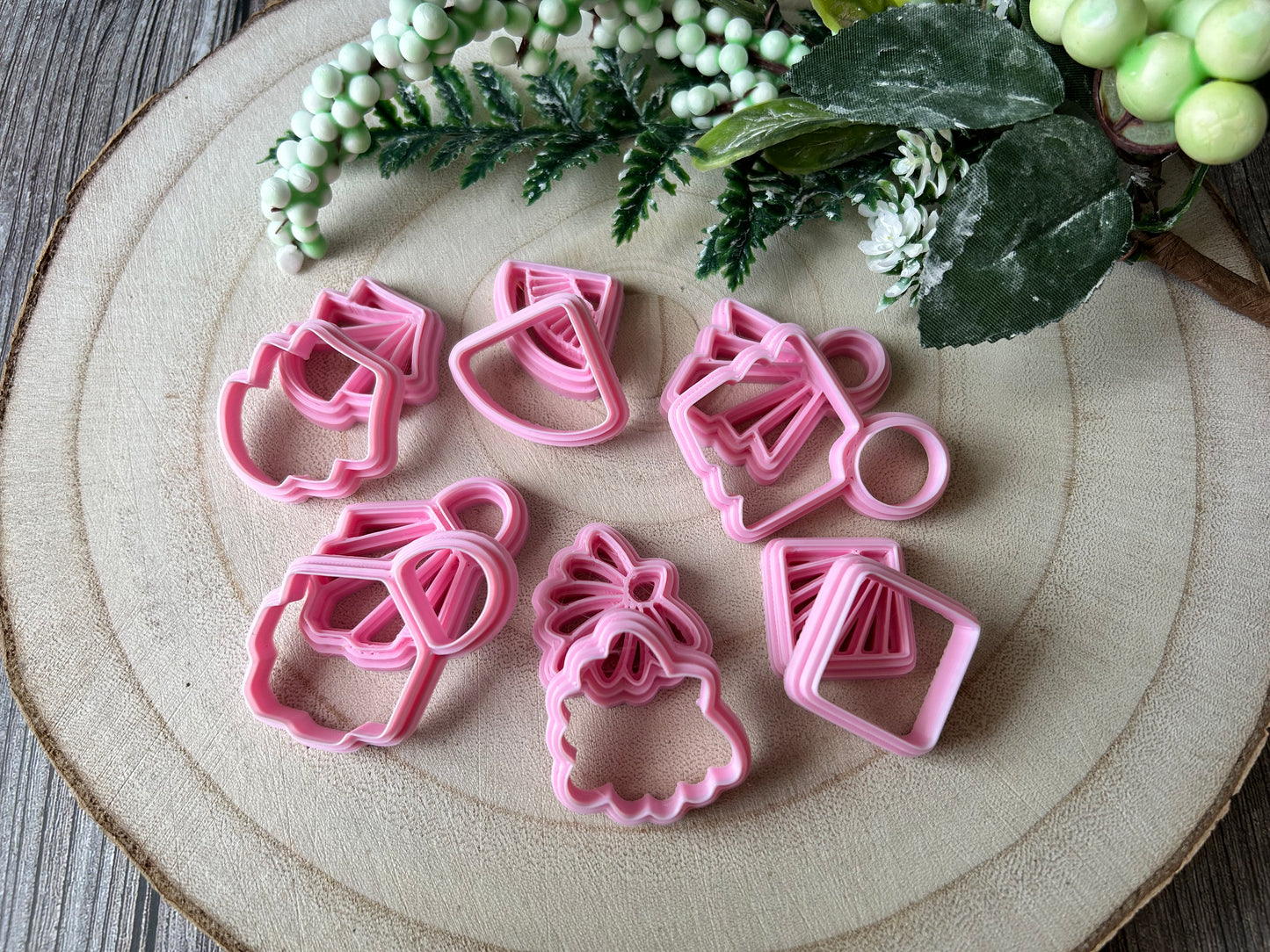 Art deco inspired earring stamp cutters with backing cutters