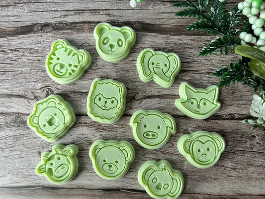 Animal clay pin badge stamp cutter set
