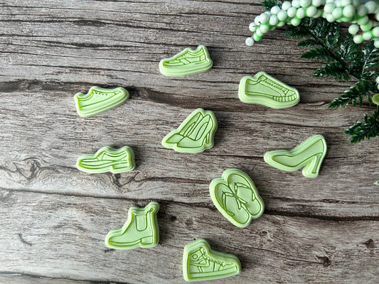 Shoes pin badge clay stamp cutter set