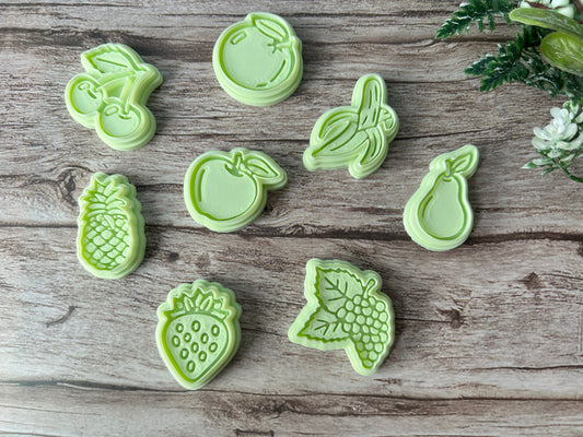 Fruit pin badge clay stamp cutter set