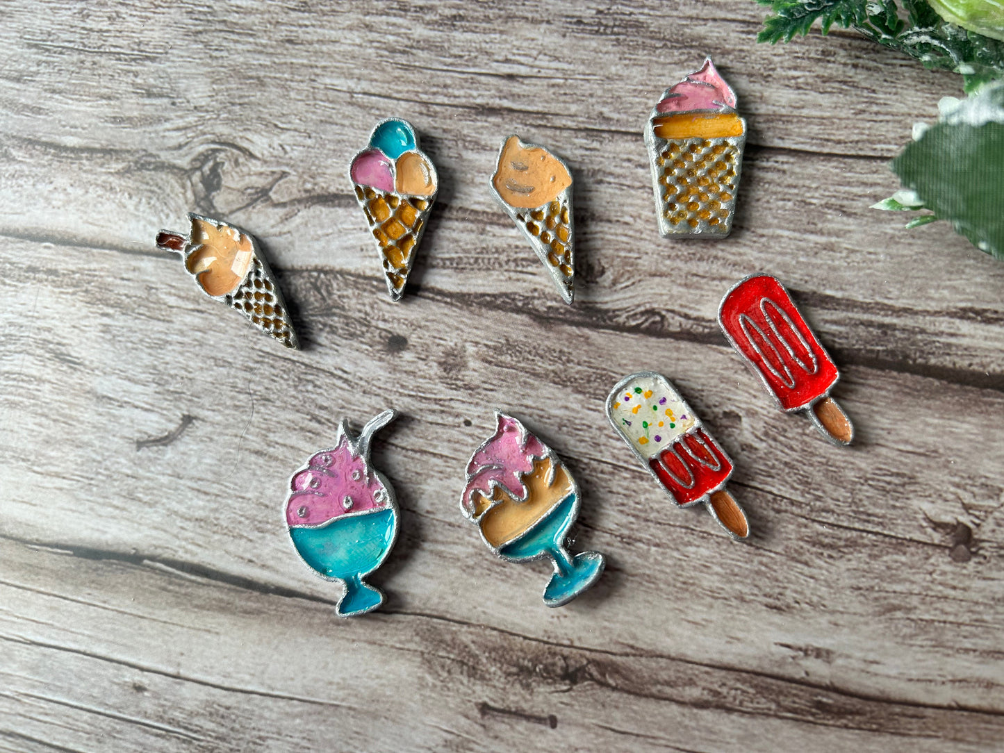 Ice cream pin badge clay stamp cutter set