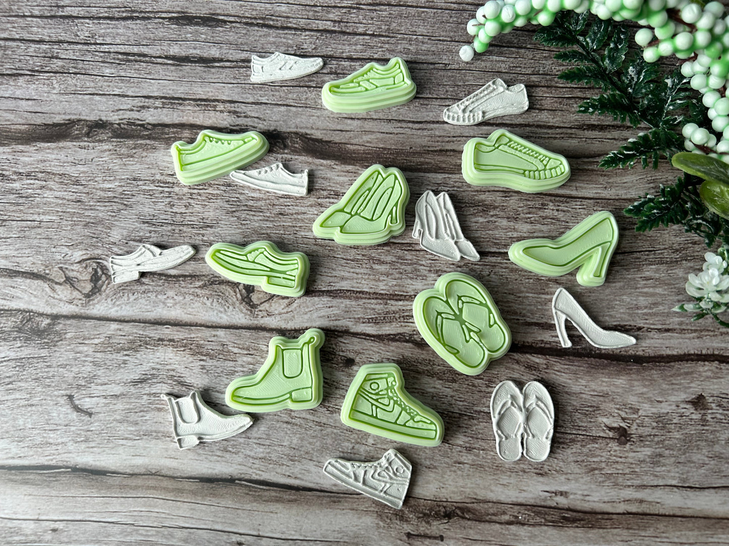 Shoes pin badge clay stamp cutter set