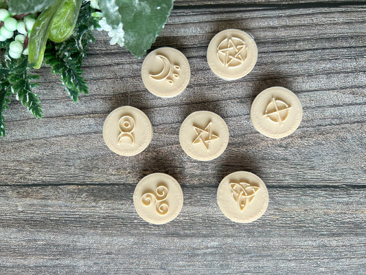 Wicca inspired symbol stamps set