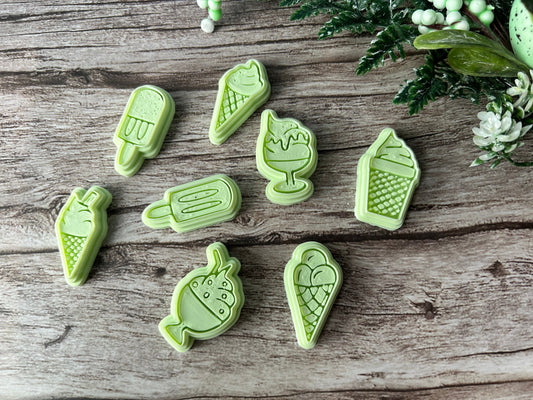 Ice cream pin badge clay stamp cutter set