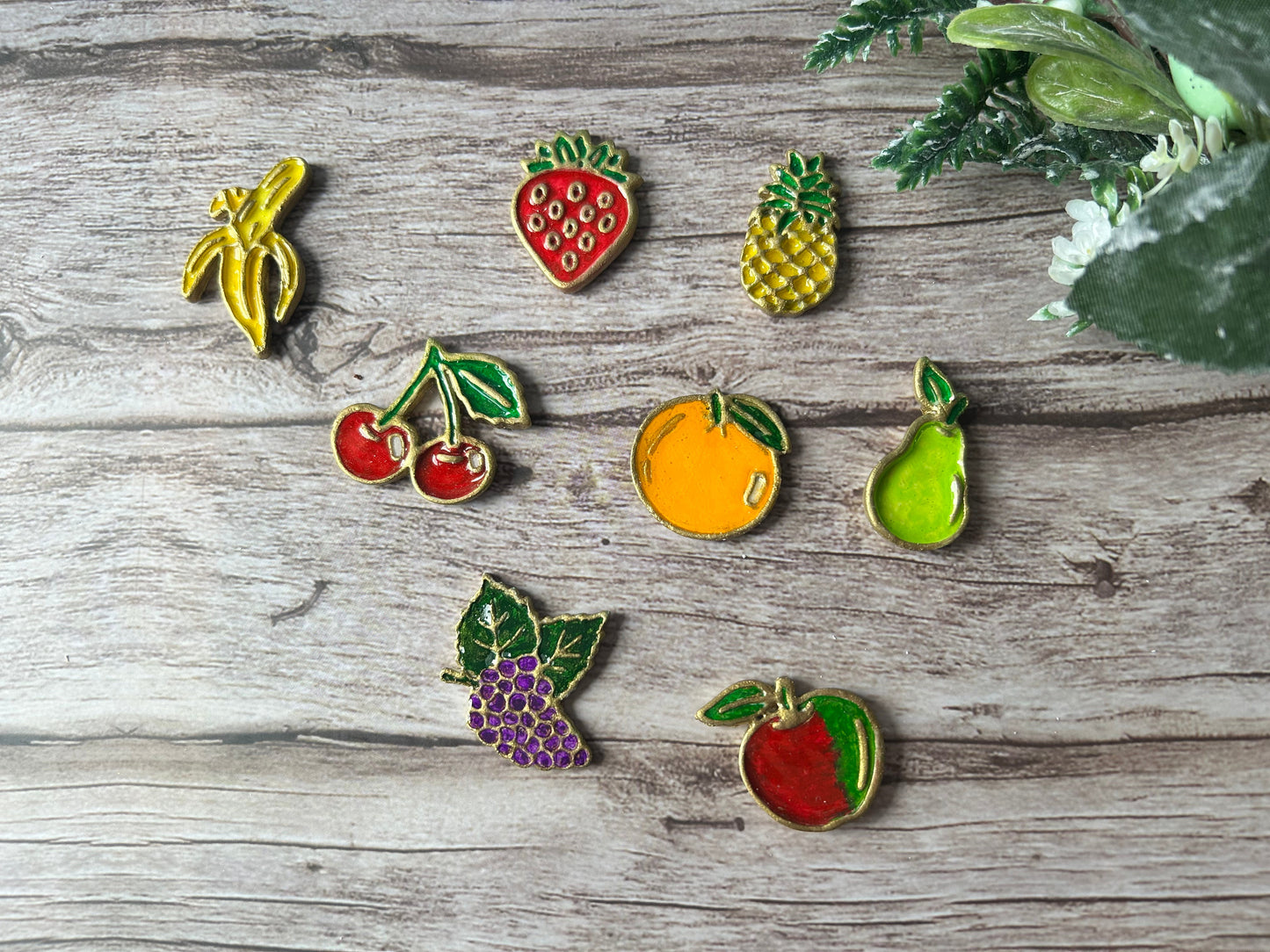 Fruit pin badge clay stamp cutter set
