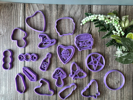 Witchy stamp cutters set